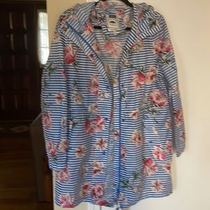 Joules floral right as rain rain jacket size 6 new with tags